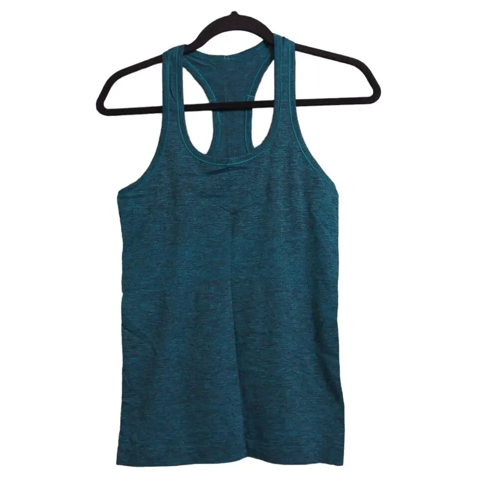 Lululemon Womens Tank Top Shirt Swiftly Teal Heathered Sleeveless Racerback S